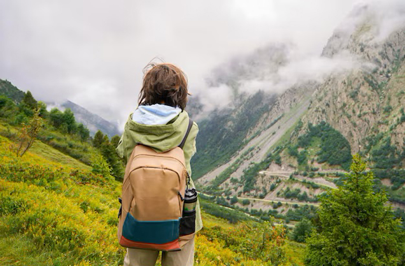 Autumn Allies by Rick Beck - Teen Boy Hiking